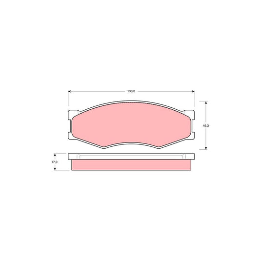 TRW Gdb318 Brake Pad Set Not Prepared For Wear Indicator