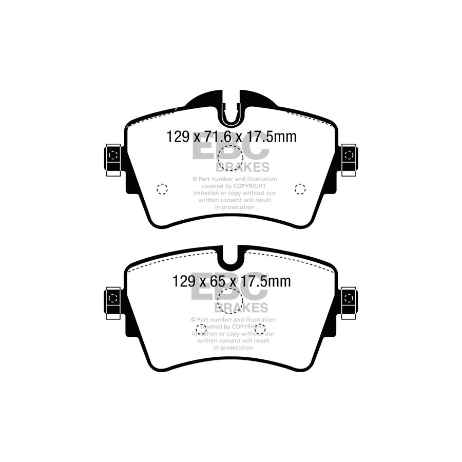 EBC BMW MINI Orangestuff Race Front Brake Pads - TRW Caliper (Inc. F45 218i, F46 216i, F55 Mini Cooper S & F54 Clubman) (Pair)