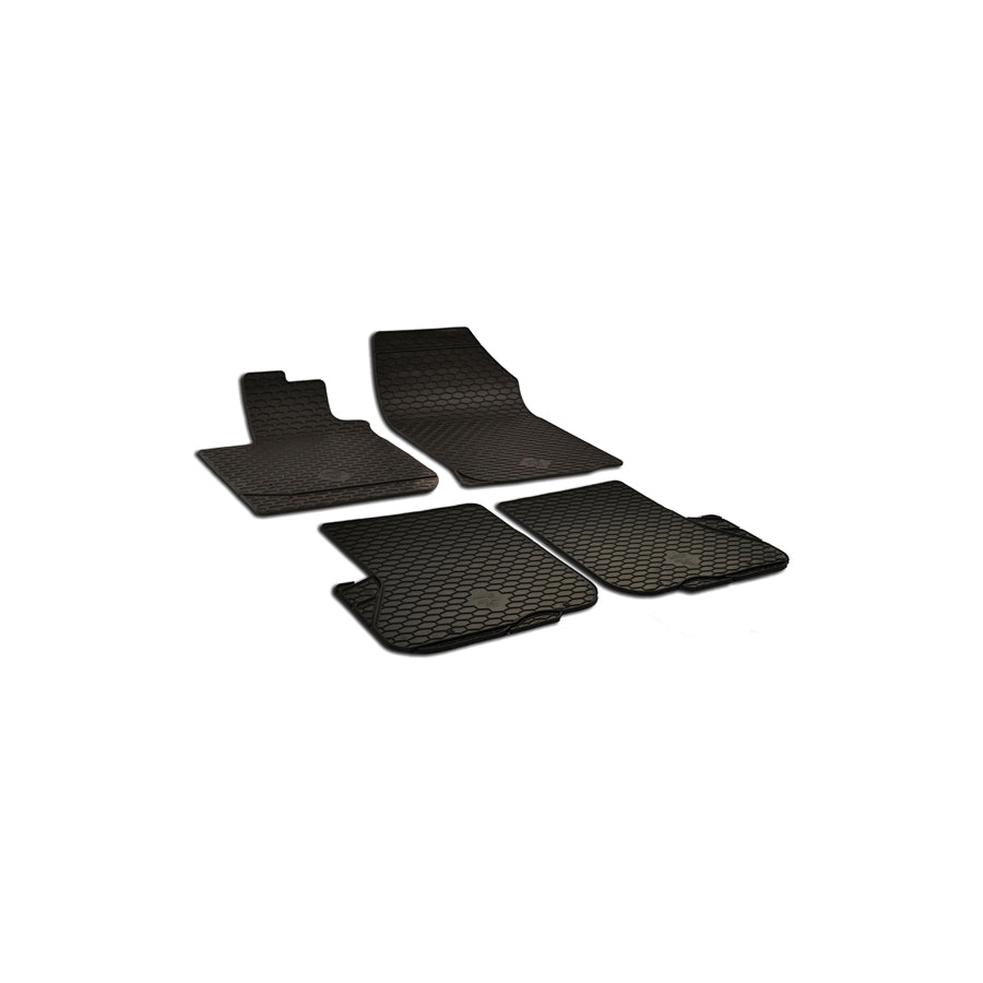 WALSER 50757 Floor mat set for DACIA Sandero II Elastomer, Front and Rear, Quantity: 4, Black