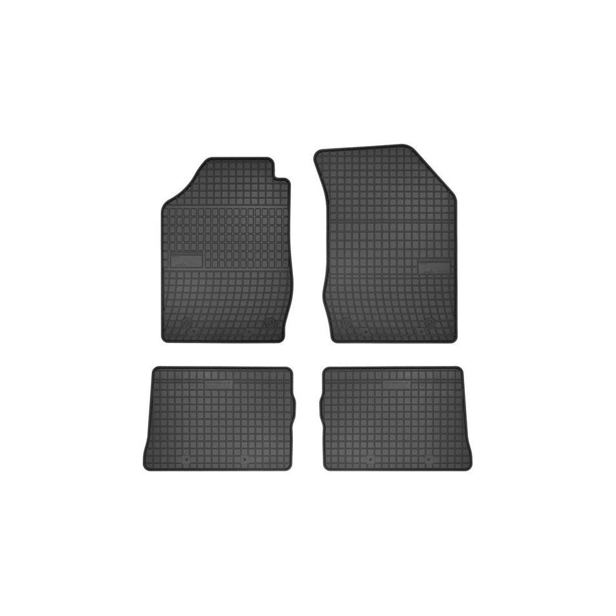 FROGUM Tailored 0757 Floor mat set Elastomer, Front and Rear, Quantity: 4, Black, (LHD)