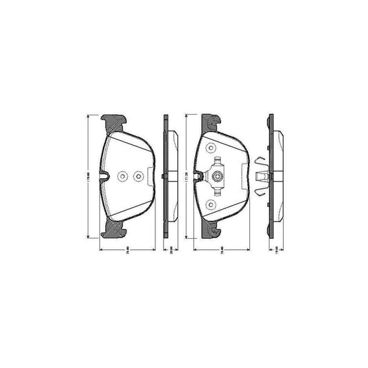 Bosch 0986Tb3035 Brake Pad Set Excl Wear Warning Contact With Accessories