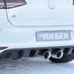 Rieger 00088092 VW Mk7 Golf R Rear Diffuser for Twin Tailpipe Centre - Glossy Black