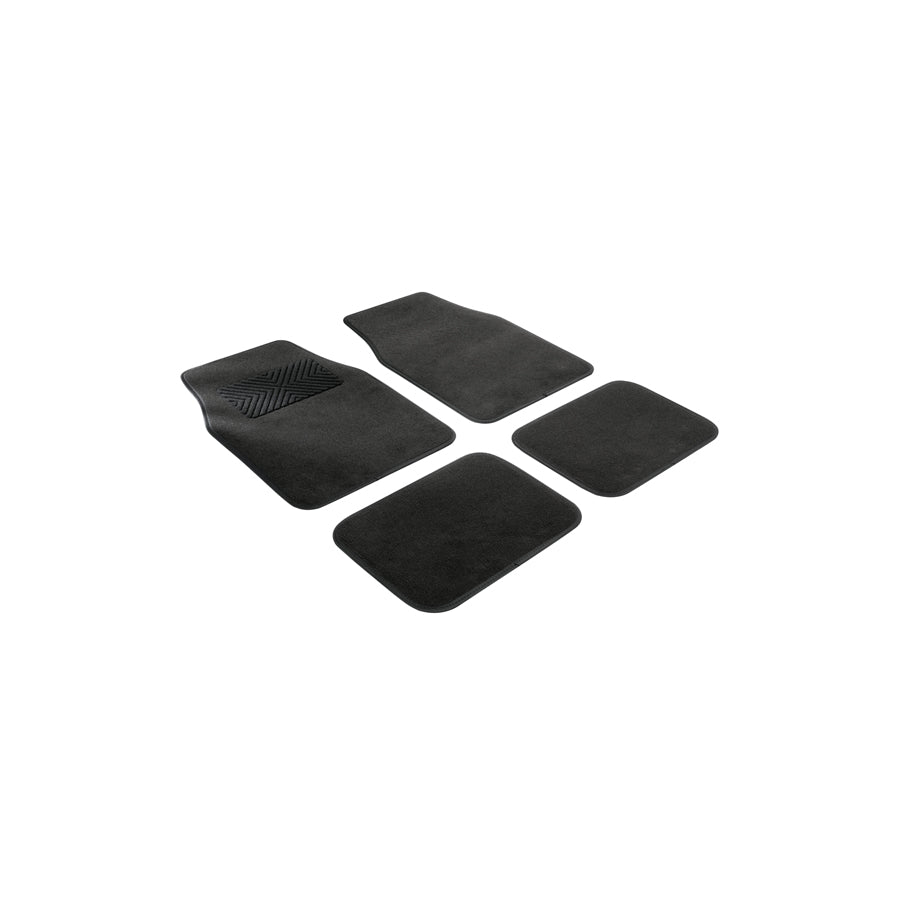 WALSER Universal fit, Magic 29021 Floor mat set PP (Polypropylene), Front and Rear, Quantity: 4, Black
