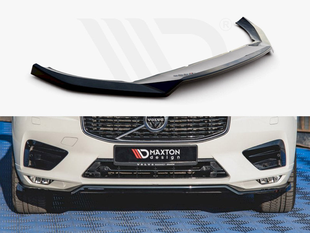 Maxton Design VO-XC60-2-RDESIGN-FD1T Front Splitter V.1 Volvo Xc60 MK2 R-design | Duco Car Parts UK Car Parts