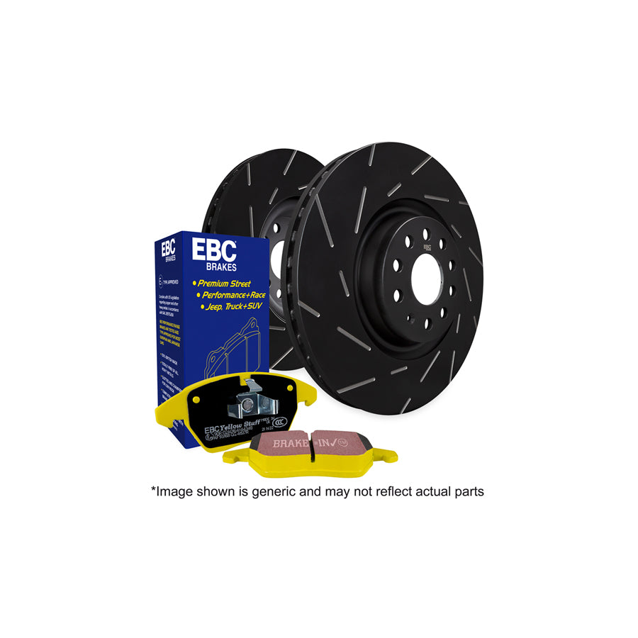 EBC PD08KF265 Honda Yellowstuff Front Brake Pad & USR Disc Kit - Akebono Caliper (Inc. Civic & Integra) 1 | Duco Car Parts UK Car Parts