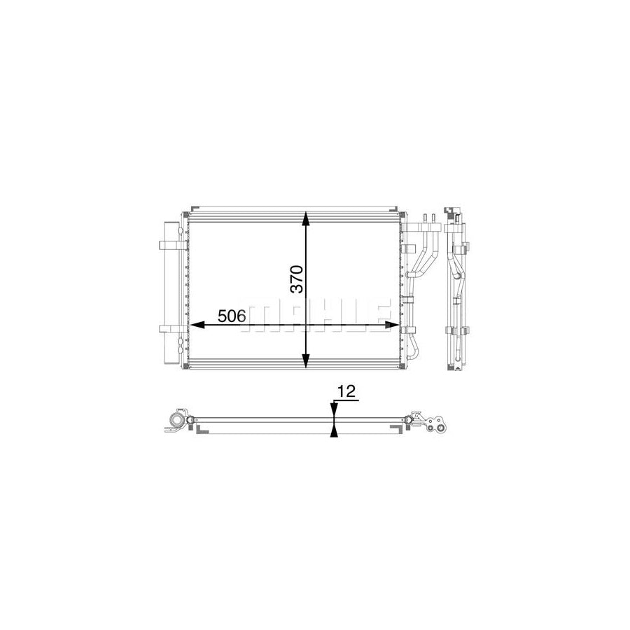MAHLE ORIGINAL AC 58 000P Air conditioning condenser with dryer