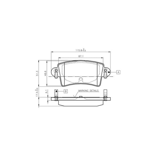 Bosch 0986Tb2401 Brake Pad Set Excl Wear Warning Contact With Accessories