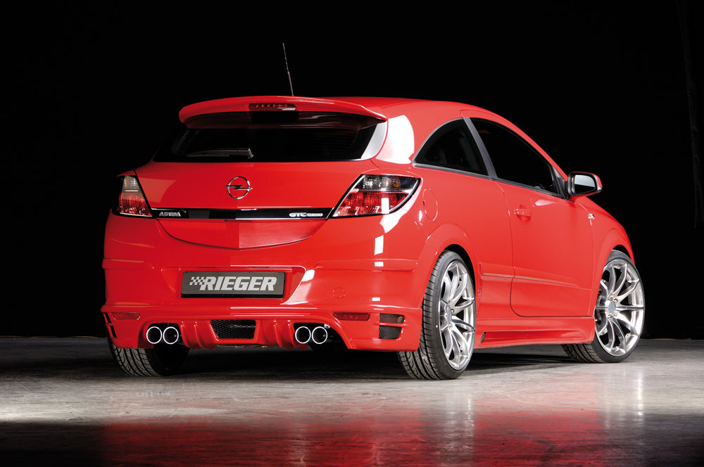 Rieger 00051236 Opel Astra H GTC Rear Diffuser for Twin Tailpipe Left & Right