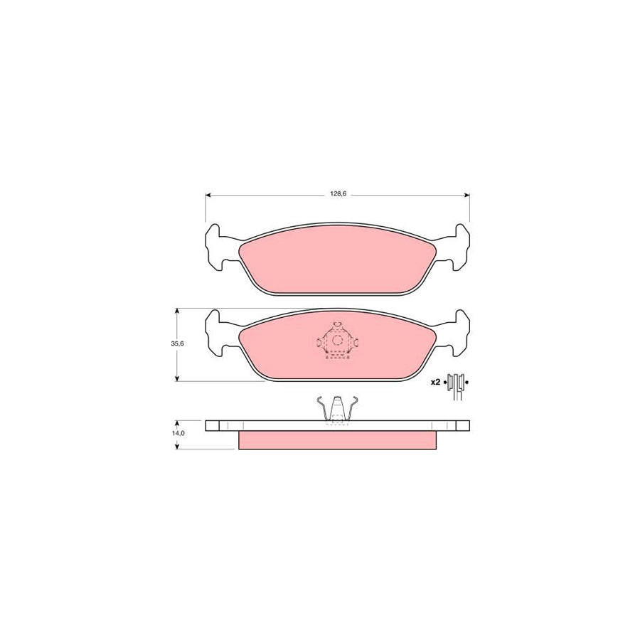 TRW Gdb3112 Brake Pad Set For Daihatsu Charade Iii Hatchback G100 G101 G102 Not Prepared For Wear Indicator