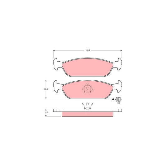 TRW Gdb3112 Brake Pad Set For Daihatsu Charade Iii Hatchback G100 G101 G102 Not Prepared For Wear Indicator
