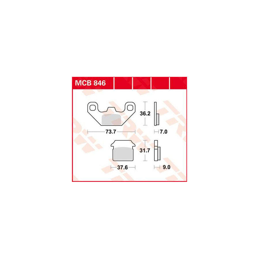 TRW Organic Allround Mcb846 Brake Pad Set