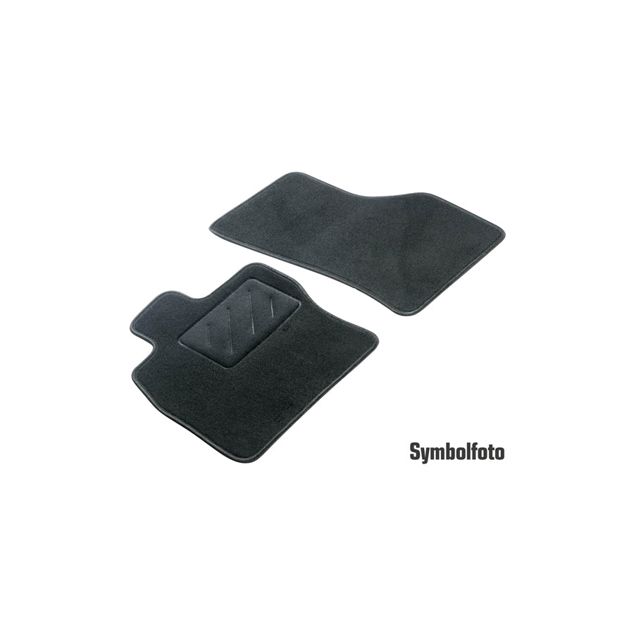 WALSER 80273 Floor mat set for RENAULT TRAFIC Textile, Front, Quantity: 2, Black