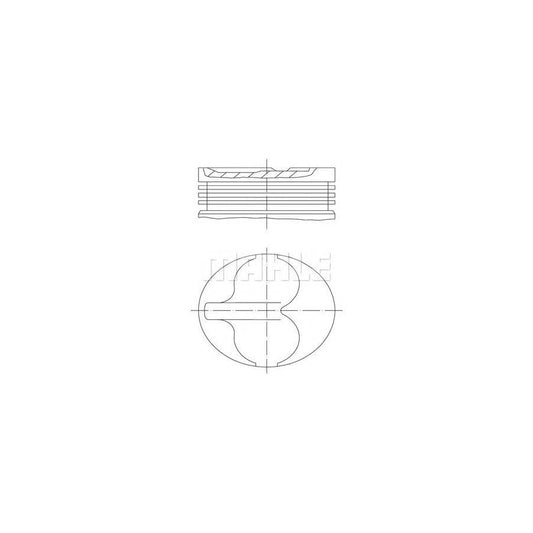 MAHLE ORIGINAL 640 06 01 Piston 85,5 mm, with piston rings, with cooling duct, with piston ring carrier