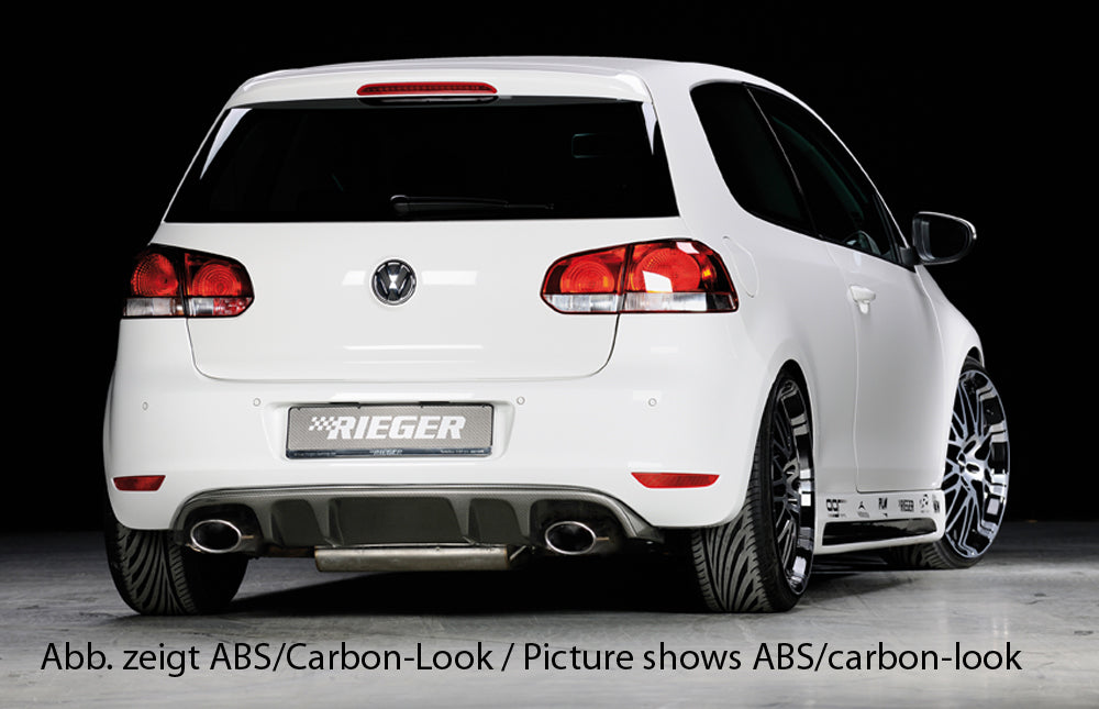 Rieger 00059544 VW Mk6 Golf Rear Diffuser for Sport Tailpipe Left & Right (GTI & GTD) -  Matte Black