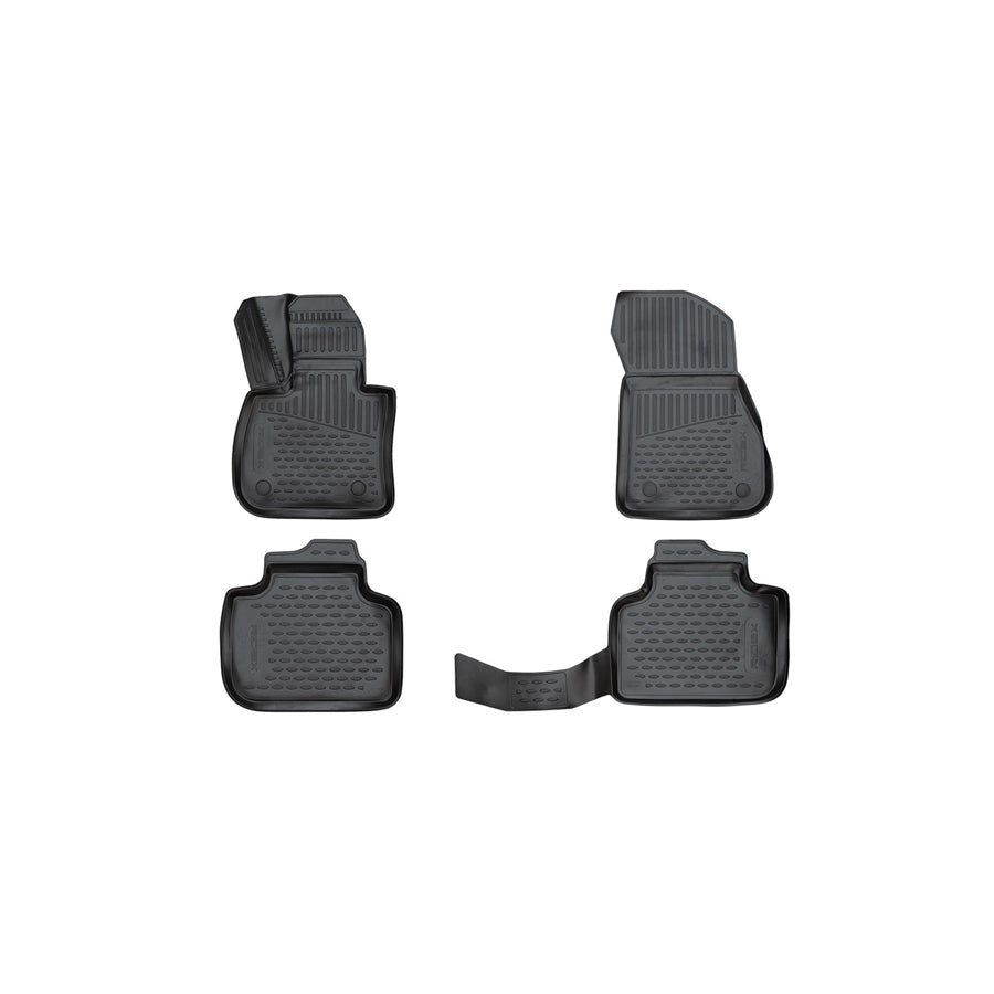 RIDEX Tailored 215A0477 Floor mat set for BMW X1 (F48) Elastomer, Front and Rear, Quantity: 4, Black