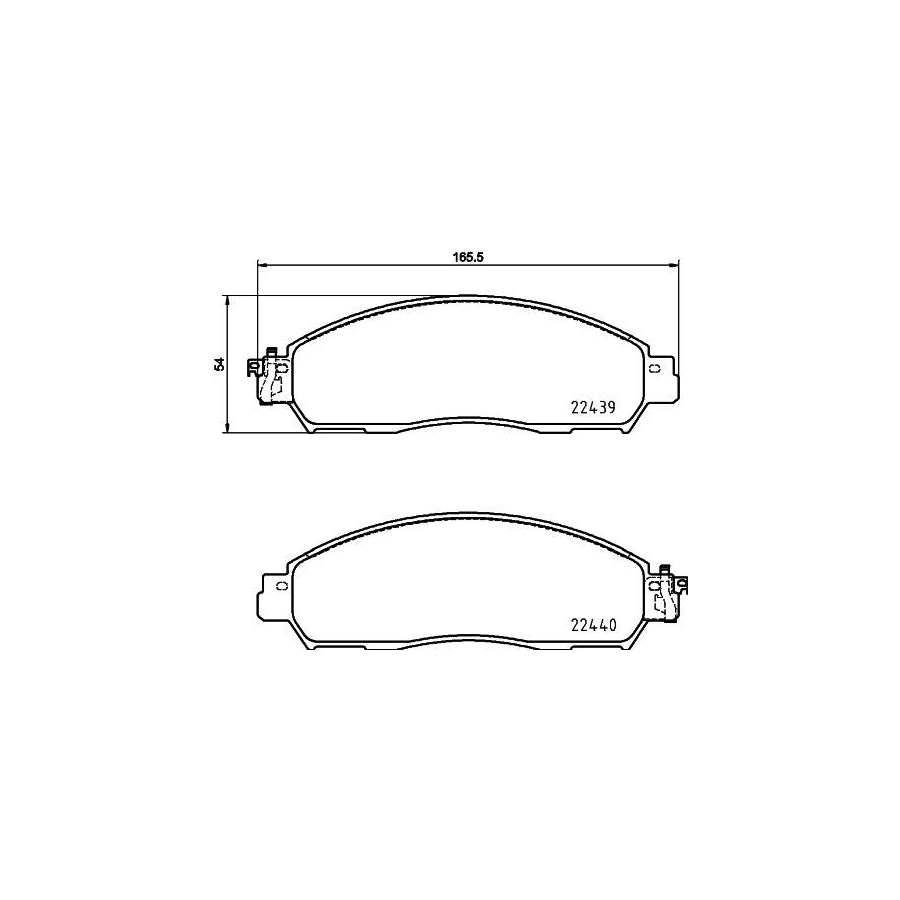 Hella 8DB 355 039 331 Brake Pad Set Incl Wear Warning Contact