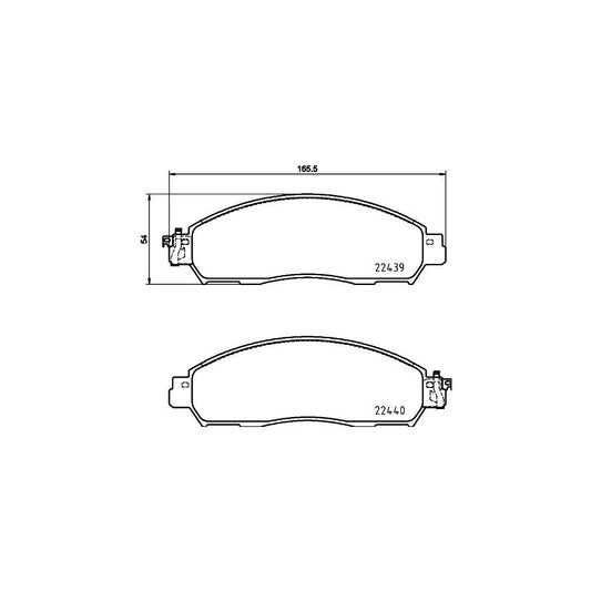Hella 8DB 355 039 331 Brake Pad Set Incl Wear Warning Contact