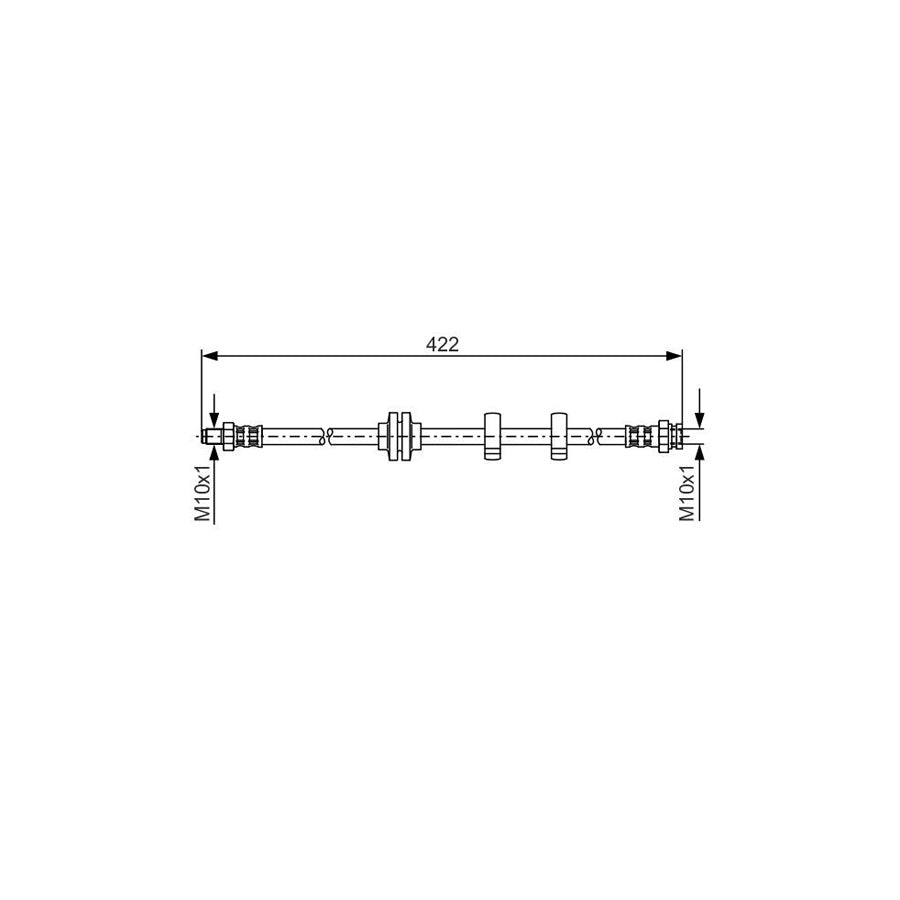 BOSCH 1 987 476 346 Brake Hose 395Mm M10X1 