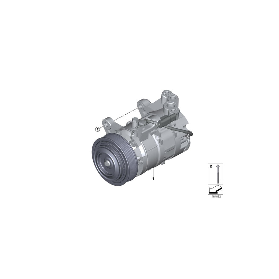 Genuine BMW 64526994082 G21 G01 Rp A/C Compressor With Magnetic Clutch (Inc. 330i, 320dX & X4 30iX) | Duco Car Parts UK Car Parts