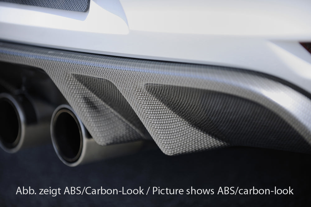 Rieger 00059542 VW Mk6 Golf Rear Diffuser for Twin Tailpipe Centre (GTI & GTD) -  Matte Black