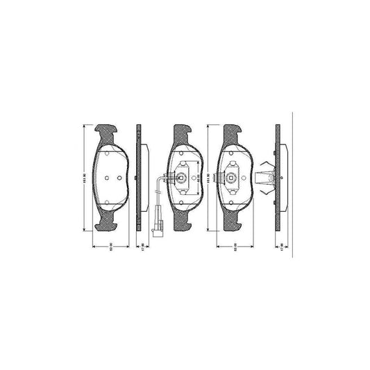 Bosch 0986Tb2285 Brake Pad Set Incl Wear Warning Contact With Accessories