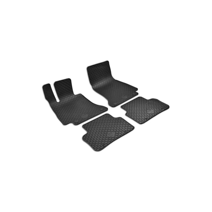 WALSER 50834 Floor mat set suitable for MERCEDES-BENZ CLS (C257) Elastomer, Front and Rear, Quantity: 4, Black
