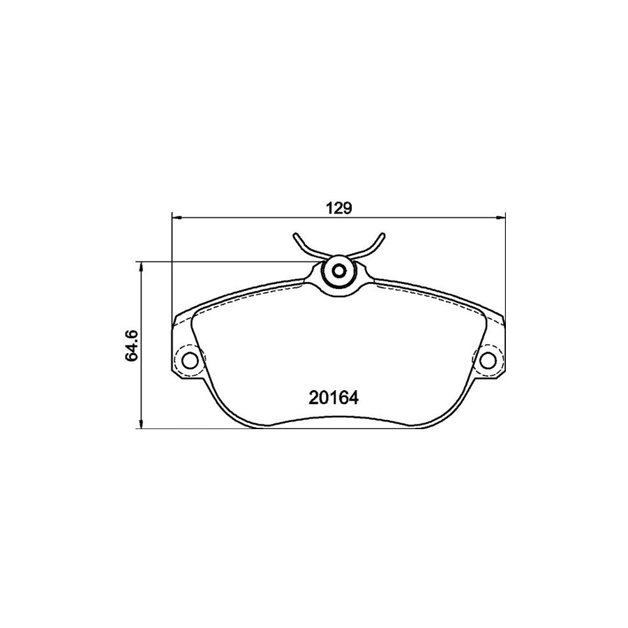 Hella 8DB 355 018 001 Brake Pad Set Not Prepared For Wear Indicator