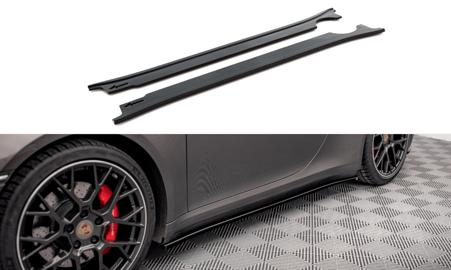 Maxton Design PO-911-992-CA-4S-SD1T Side Skirts Diffusers Porsche 911 Carrera 4S 992 | Duco Car Parts UK Car Parts