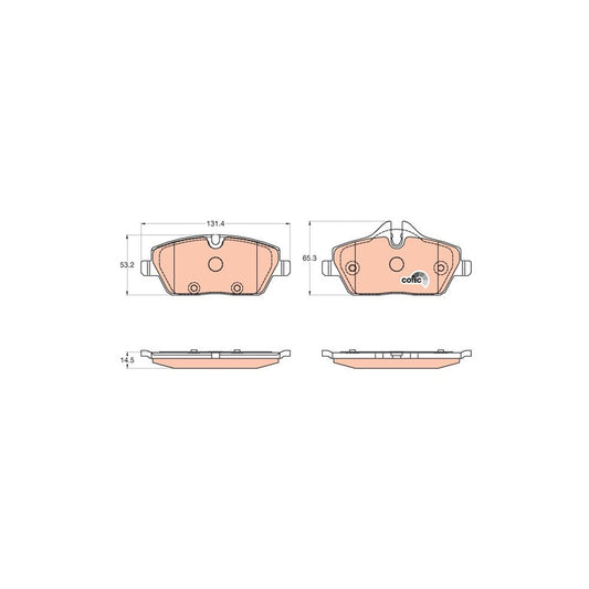 TRW Cotec Gdb2038 Brake Pad Set For Bmw I3 I01 Prepared For Wear Indicator