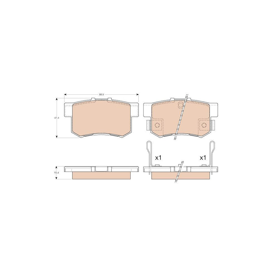 TRW Cotec Gdb3175 Brake Pad Set With Acoustic Wear Warning