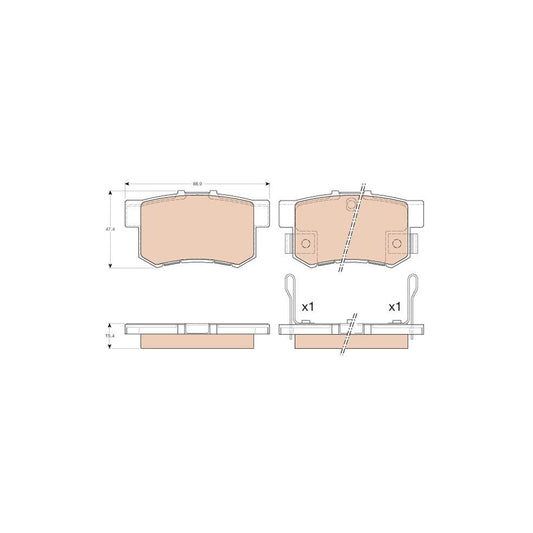 TRW Cotec Gdb3175 Brake Pad Set With Acoustic Wear Warning