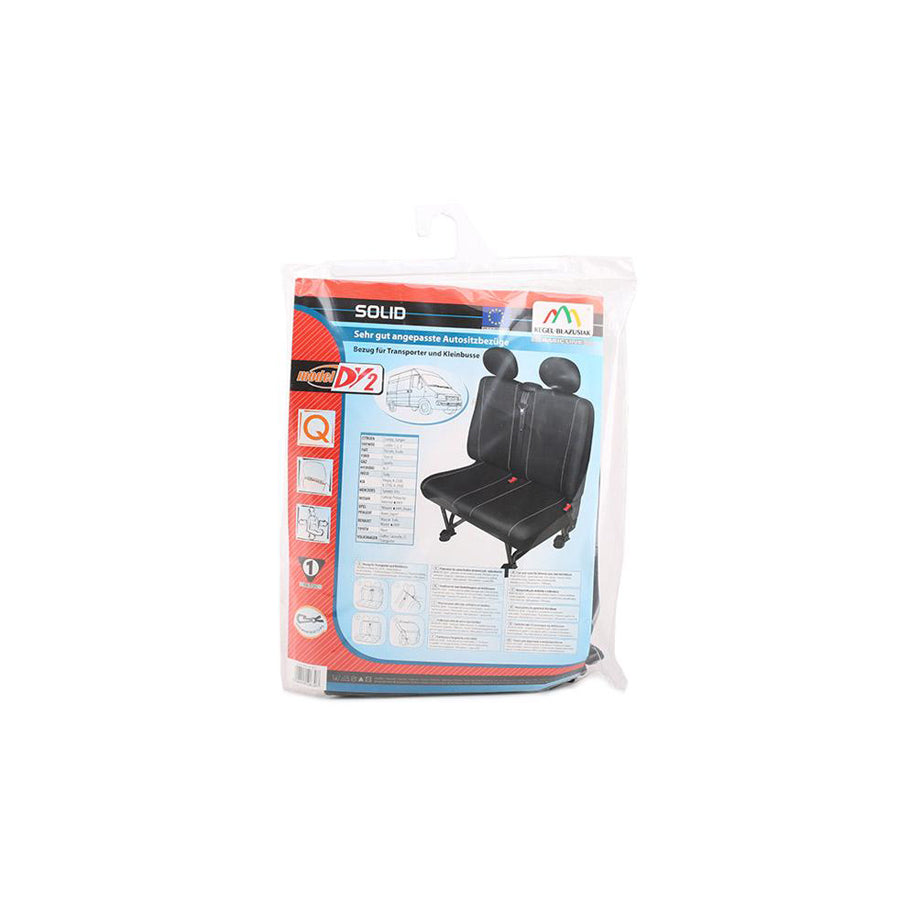 KEGEL 5-9303-216-4010 Car seat cover Black, Polyester, Front