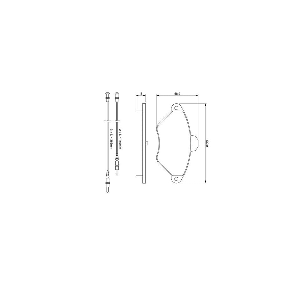 Bosch 0986424278 Brake Pad Set For CITROEN Xantia Incl Wear Warning Contact BP137