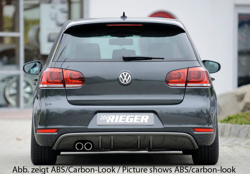 Rieger 00059541 VW Mk6 Golf GTD Rear Diffuser for Original Twin Tailpipe Left -  Matte Black