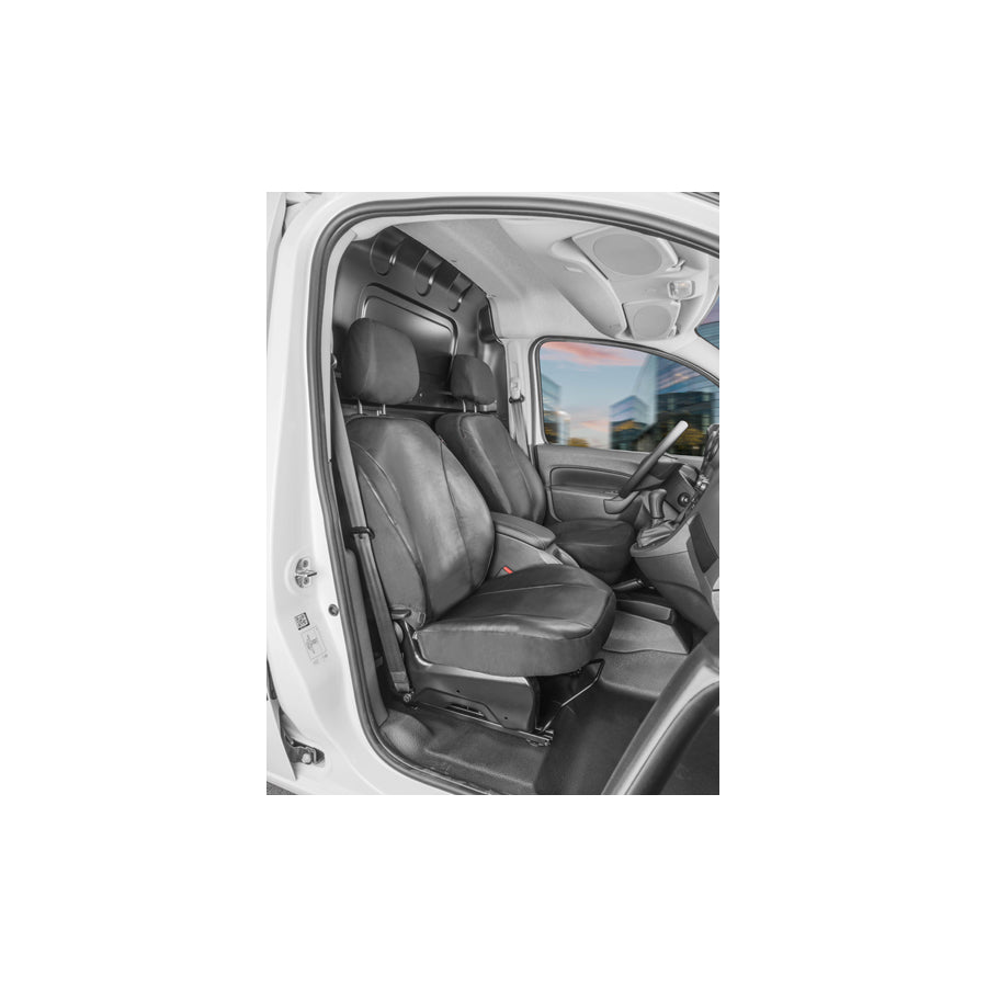 WALSER 11540 Car seat cover suitable for MERCEDES-BENZ CITAN Black, Leatherette, Polyester, Front