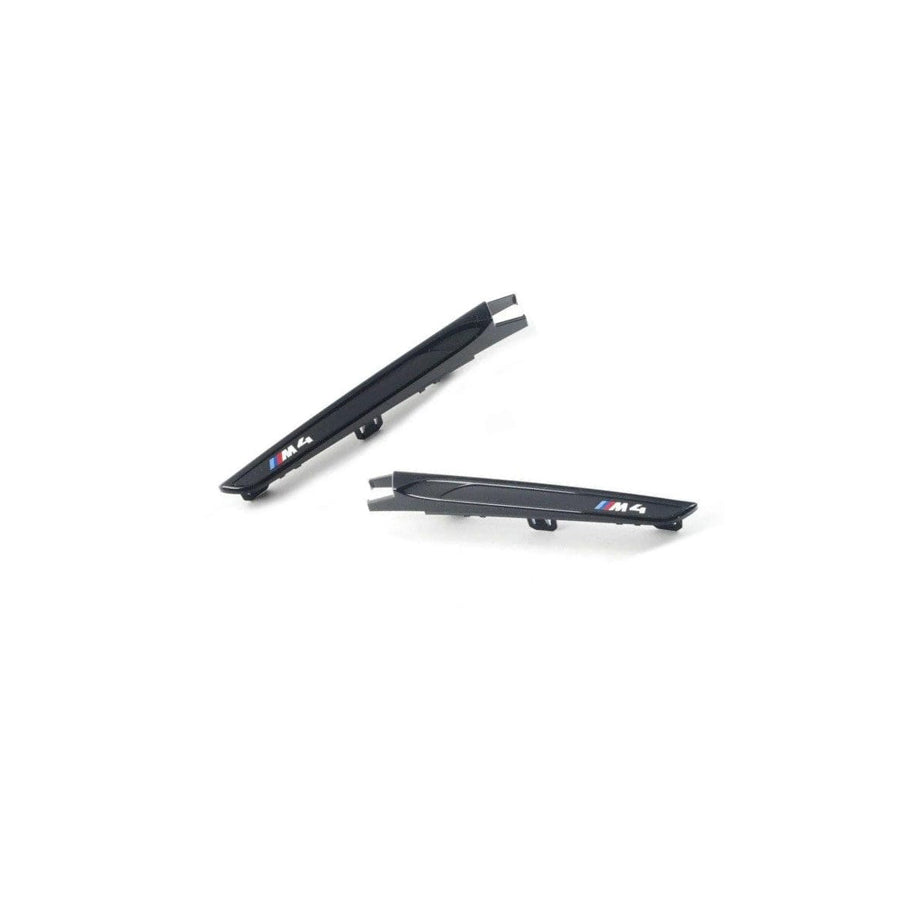 Genuine BMW F82 F83 M4 M Performance Gloss Black Fender Grilles (Pair)