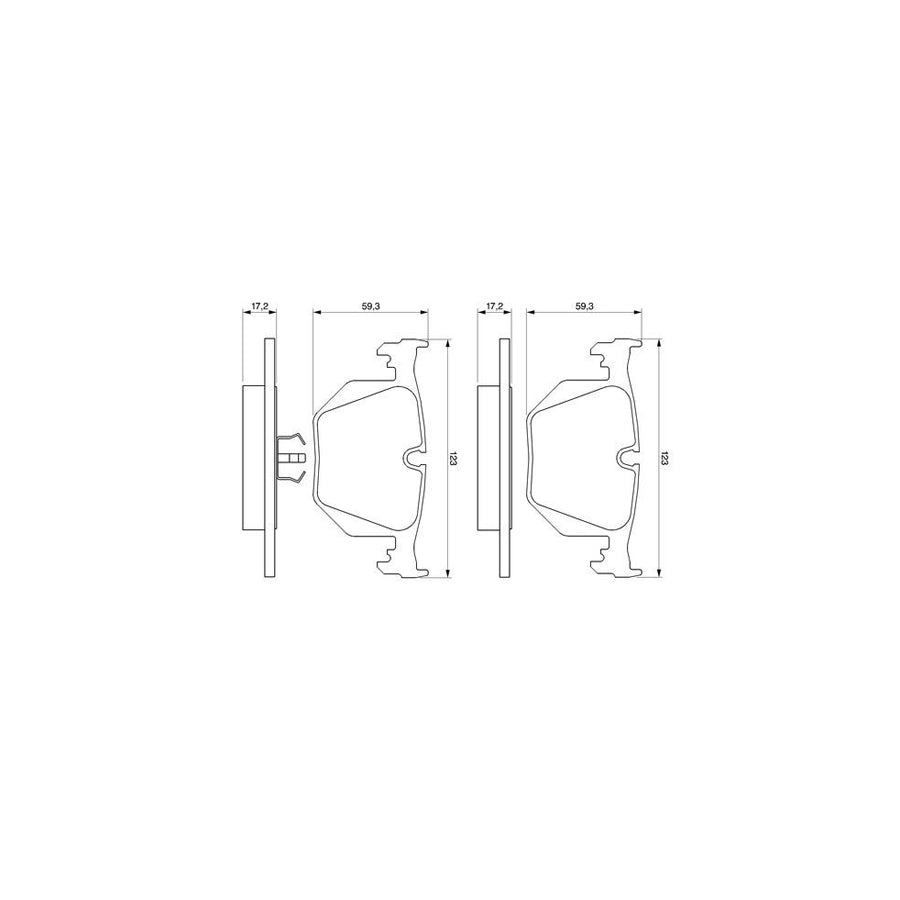 Bosch 0986424365 Brake Pad Set BP176