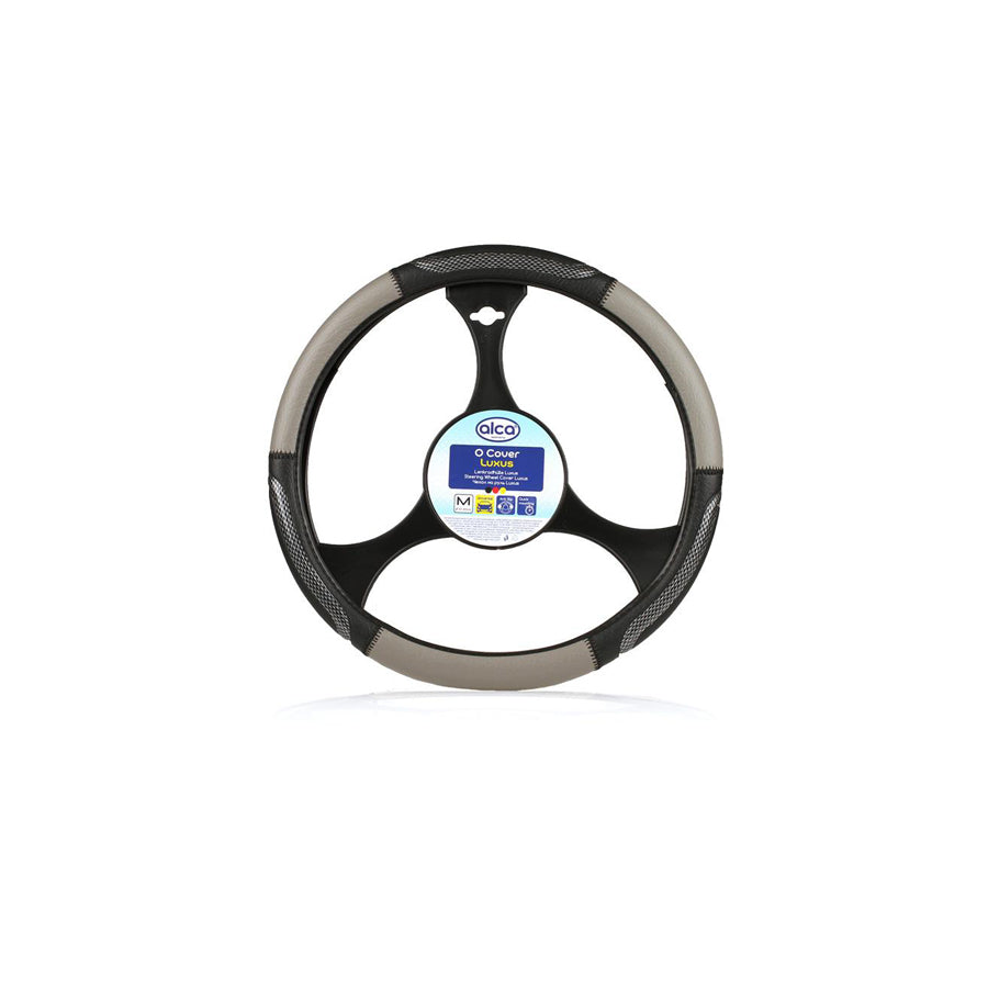 ALCA Luxus 599000 Steering wheel cover Black, Grey, ?: 37-39cm, PVC