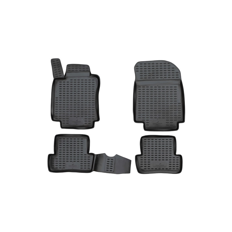 WALSER Tailored, XTR 75166 Floor mat set Elastomer, Front and Rear, Black