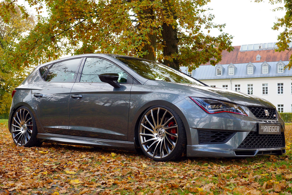 Rieger 00027000 SEAT 5F Front Splitter (Leon FR & Leon Cupra)