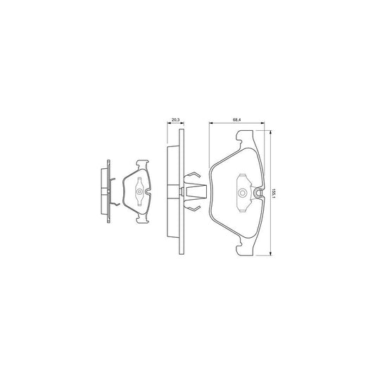 Bosch 0986424651 Brake Pad Set For Bmw 5 Series With Mounting Manual BP367