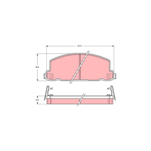 TRW Gdb749 Brake Pad Set With Acoustic Wear Warning
