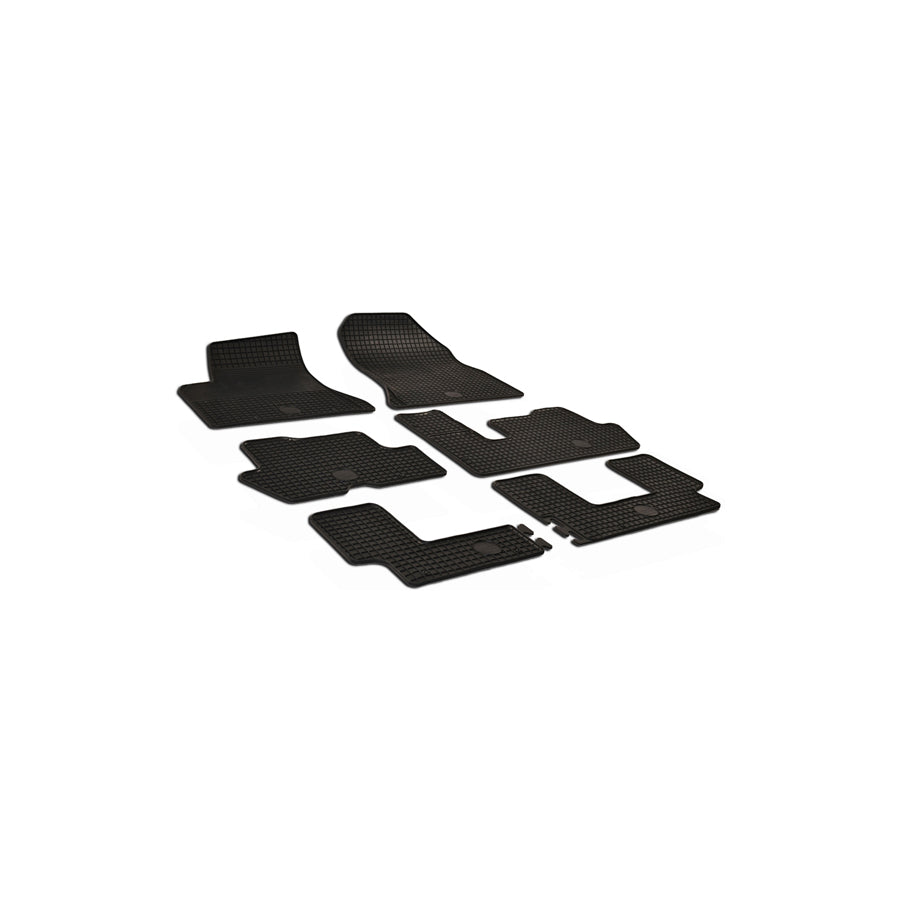 WALSER Tailored 50332 Floor mat set for CITRO??? C4 Elastomer, Front and Rear, Quantity: 6, Black