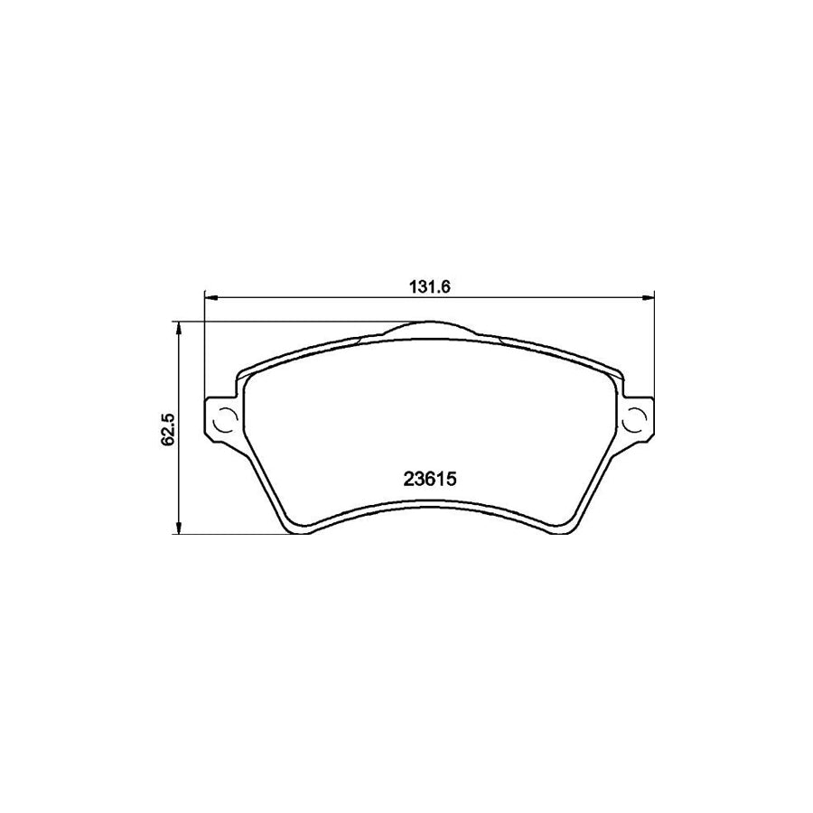 Hella 8DB 355 009 761 Brake Pad Set For Land Rover Freelander Not Prepared For Wear Indicator