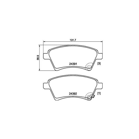 Hella 8DB 355 012 511 Brake Pad Set With Acoustic Wear Warning With Accessories