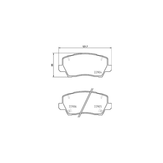 Brembo P 30 114 Brake Pad Set For Kia Picanto Iii Ja With Acoustic Wear Warning With Anti Squeak Plate