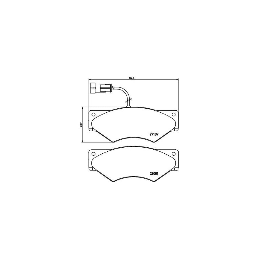 Brembo P A6 018 Brake Pad Set For Iveco Daily