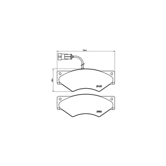 Brembo P A6 018 Brake Pad Set For Iveco Daily