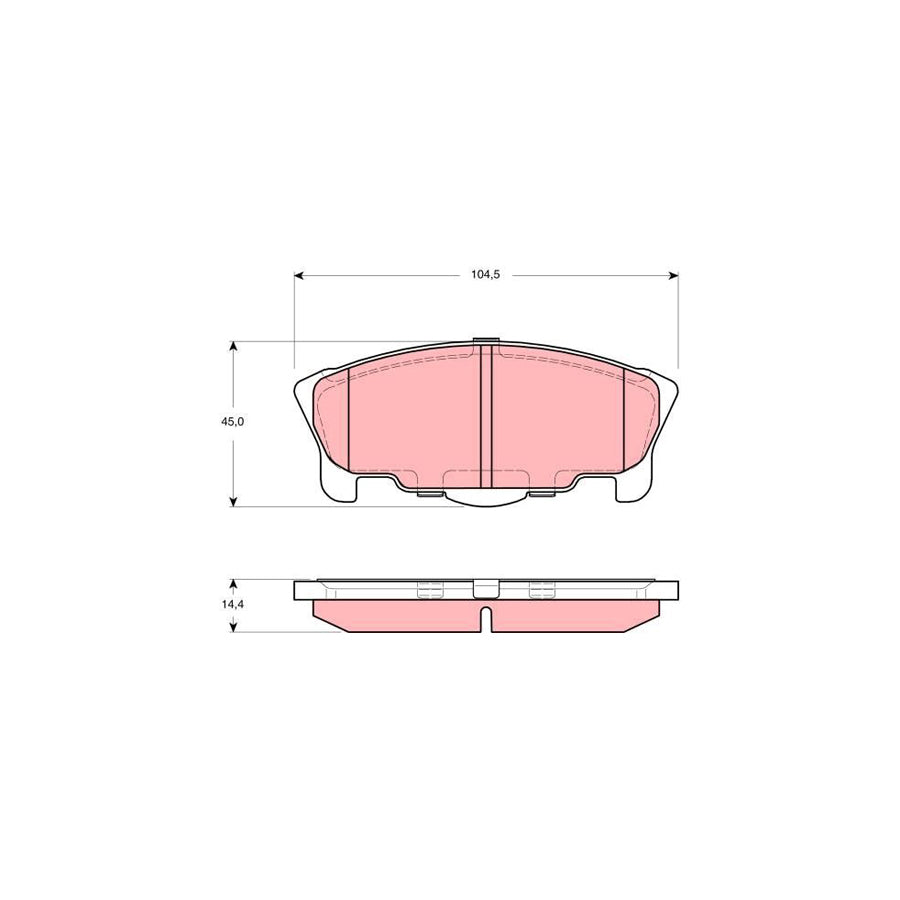 TRW Gdb3320 Brake Pad Set Not Prepared For Wear Indicator