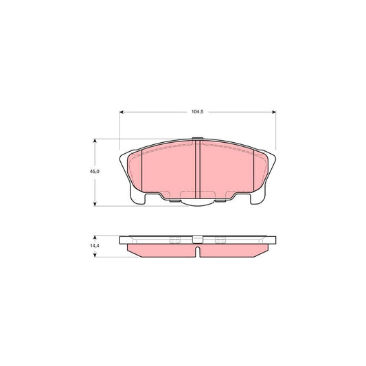 TRW Gdb3320 Brake Pad Set Not Prepared For Wear Indicator